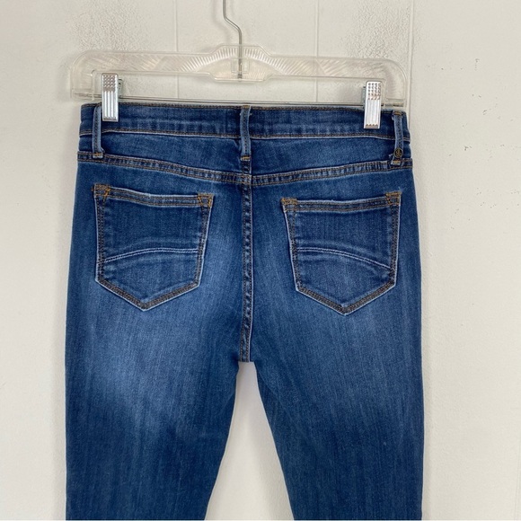 Driftwood Jackie Rose Floral Embroidered Skinny Jeans Raw Hem Stretch Size 26 - Picture 13 of 16